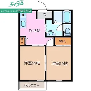 フレグランス相川A・B【1階】の間取り