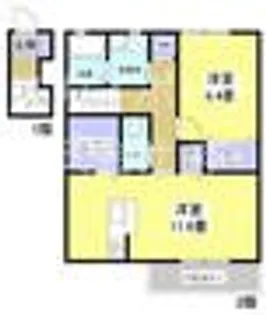 リーフバード【2階】の間取り