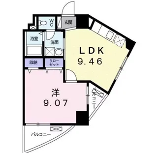 東京都港区三田1【マンション】の間取り