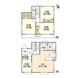 埼玉県春日部市備後東6【一戸建】の間取り