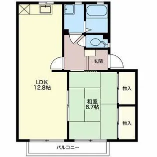 ディアスいこい【1階】の間取り