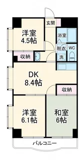 ハイブリッジソシア【5階】の間取り