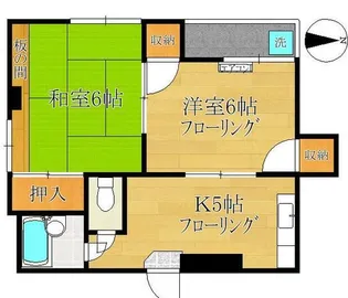 コーポ宮川【3階】の間取り