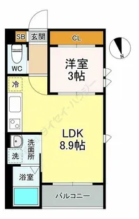 LEXT五十人町【3階】の間取り
