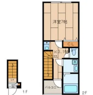 東京都江戸川区南小岩3【アパート】の間取り