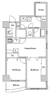 エルスタンザ関内大通公園【7階】の間取り