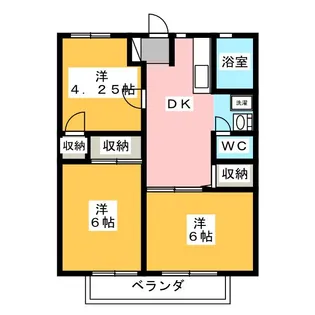 コーポサンフラワーB【1階】の間取り