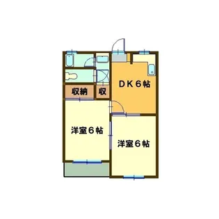 ハイツ茜【1階】の間取り