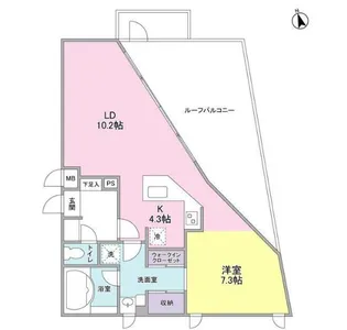 シルバラードNO.4【5階】の間取り