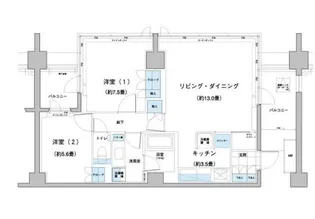 ガーデニエール砧レジデンス【2階】の間取り