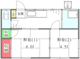 中村荘【2階】の間取り