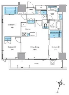 ルフォンプログレ渋谷ヒルトップ【15階】の間取り
