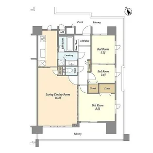 ガーデン文京白山【1階】の間取り