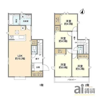 東京都東村山市廻田町1【一戸建】の間取り