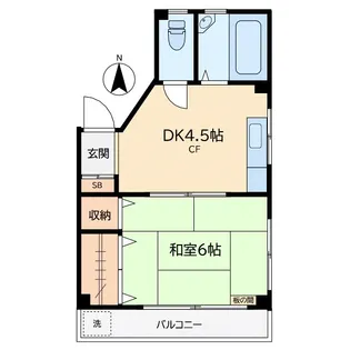 オオスガハイツ【2階】の間取り