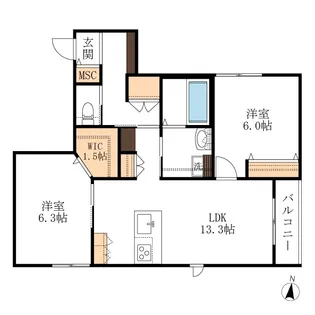 HEBEL MAISON SOCIA【2階】の間取り