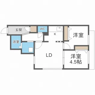 北海道札幌市中央区北三条西18【マンション】の間取り