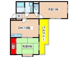 フラット百合ヶ丘【4階】の間取り