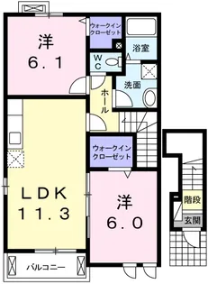 ナーシサス ガーデン【2階】の間取り