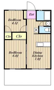 スカイタウン向原【2階】の間取り