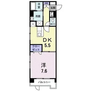 ユウメイトビル【5階】の間取り
