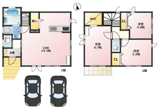 神奈川県横浜市鶴見区岸谷4【一戸建】の間取り