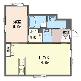 ウエストテラス101号室【1階】の間取り