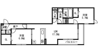 D-residence西野 A棟【2階】の間取り
