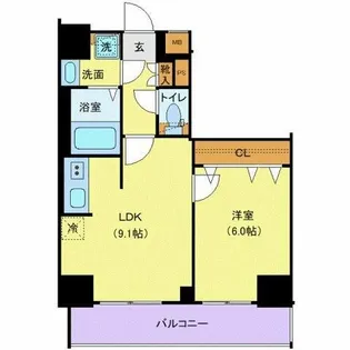 神奈川県横浜市中区曙町2【マンション】の間取り