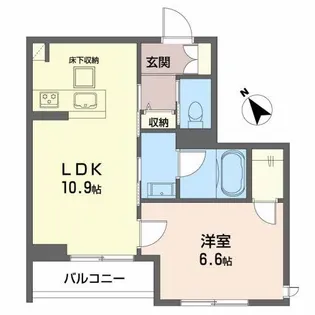 ベレオ二軒茶屋【1階】の間取り