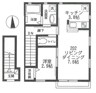 東京都練馬区石神井町2【アパート】の間取り