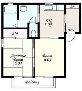 FTハイムB【1階】の間取り