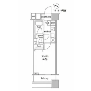 ファーストリアルタワー 新宿【7階】の間取り