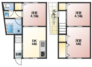 広島県広島市西区観音町【一戸建】の間取り