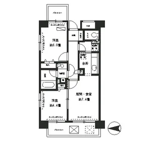 フレスコ川崎【3階】の間取り