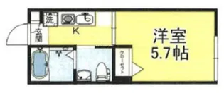 SSフラット【1階】の間取り