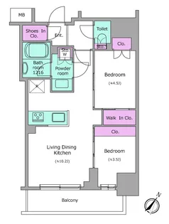 アーバネックス日本橋茅場町【11階】の間取り
