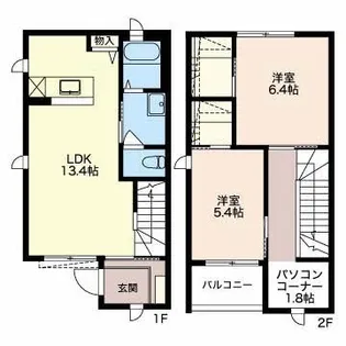 プランドール天真Dの間取り