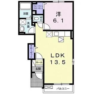 パルコートA【1階】の間取り