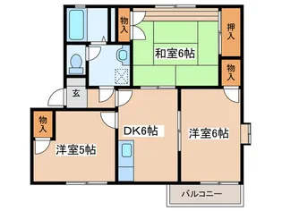 ドミ-ル宮ノ下Bの間取り
