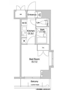 コンフォリア芝浦キャナル【2階】の間取り