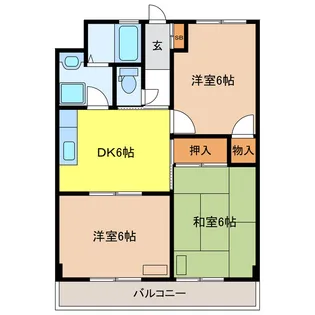 東ハイツ【2階】の間取り