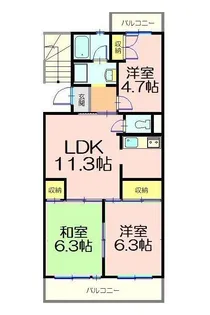 ローレルマンション布施【3階】の間取り