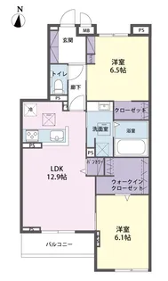 スカイタウン参番館【3階】の間取り
