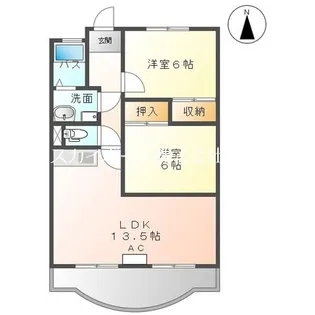 eveさいわい【1階】の間取り