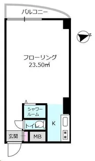 バラードハイム新宿渡辺ビル【8階】の間取り
