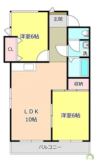 プレジデントハイツ新浜【2階】の間取り
