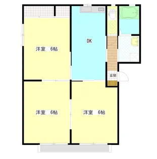 グリーンハイツイシカワ D棟【2階】の間取り