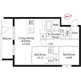 ルネサンスコート目黒南【1階】の間取り