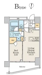 クレストコート中野富士見町【5階】の間取り